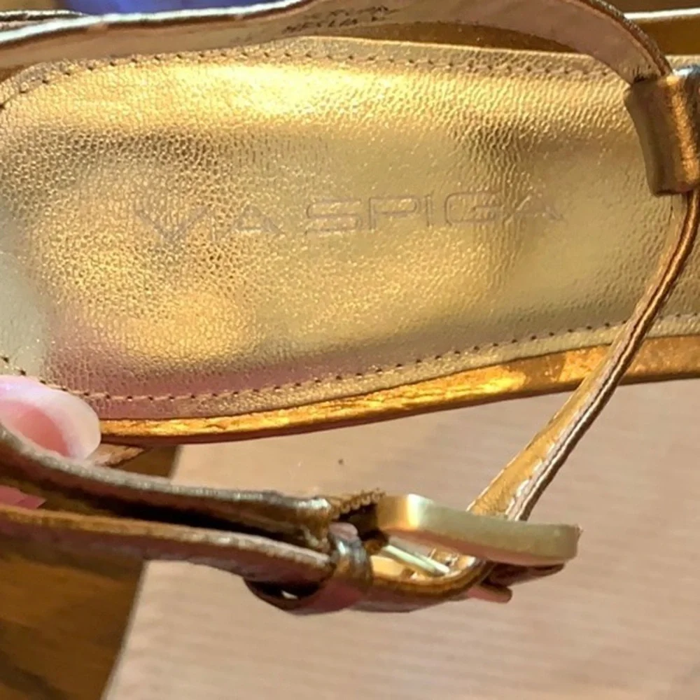 VIA SPIGA fully leather sandals/Copper/Italy/8.5.​​​​​​​​​​​​​​​​​​​​​